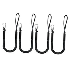 Bungee Dock Lines for Boats Marine Mooring Lines Boat Rope for black-4pack
