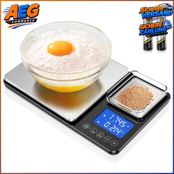Digitale KüChenwaage 15Kg/1G 500G/0,01G Mit Summierungsfunktion LCD FüR KüChe-image