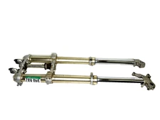 2002 02 Suzuki RM125 RM 125 Front Forks Fork Legs Triple Tree Clamp Suspension