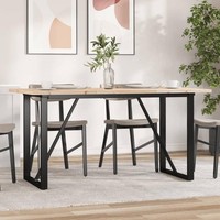 Esstisch O-Gestell 160X80X75,5 Cm Massivholz Kiefer & Gusseisen