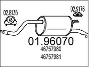 EndschalldäMpfer NachschalldäMpfer Mts 01.96070 FüR Punto Fiat 16V 188 233 235