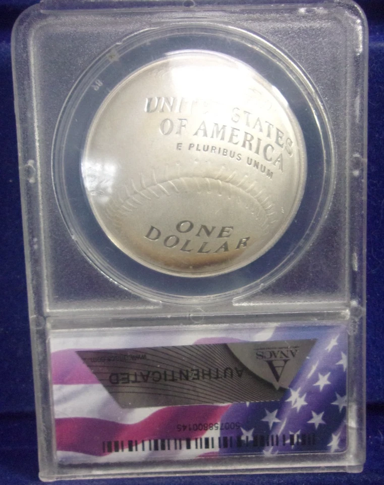 2014-P Hall of Fame Baseball Silver Dollar PROOF ANACS PF 69 DCAM *DN* - Image 3 of 4