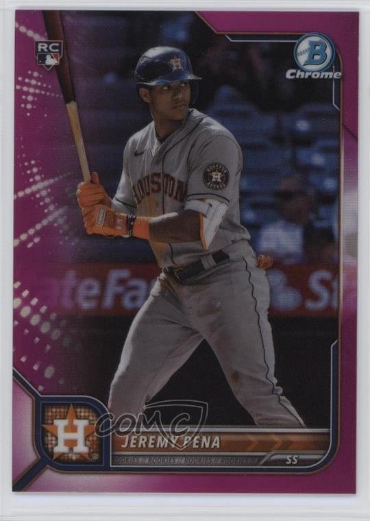 2022 Bowman Chrome Fuchsia Refractor 236/299 Jeremy Pena #35 0z1i