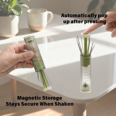Needle and thread box press type magnetic suction storage sewing tool set househ
