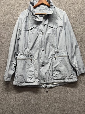 M&S Collection Womens Grey Anorak Jacket UK22 EU50 Zip Pockets Drawstring Plus