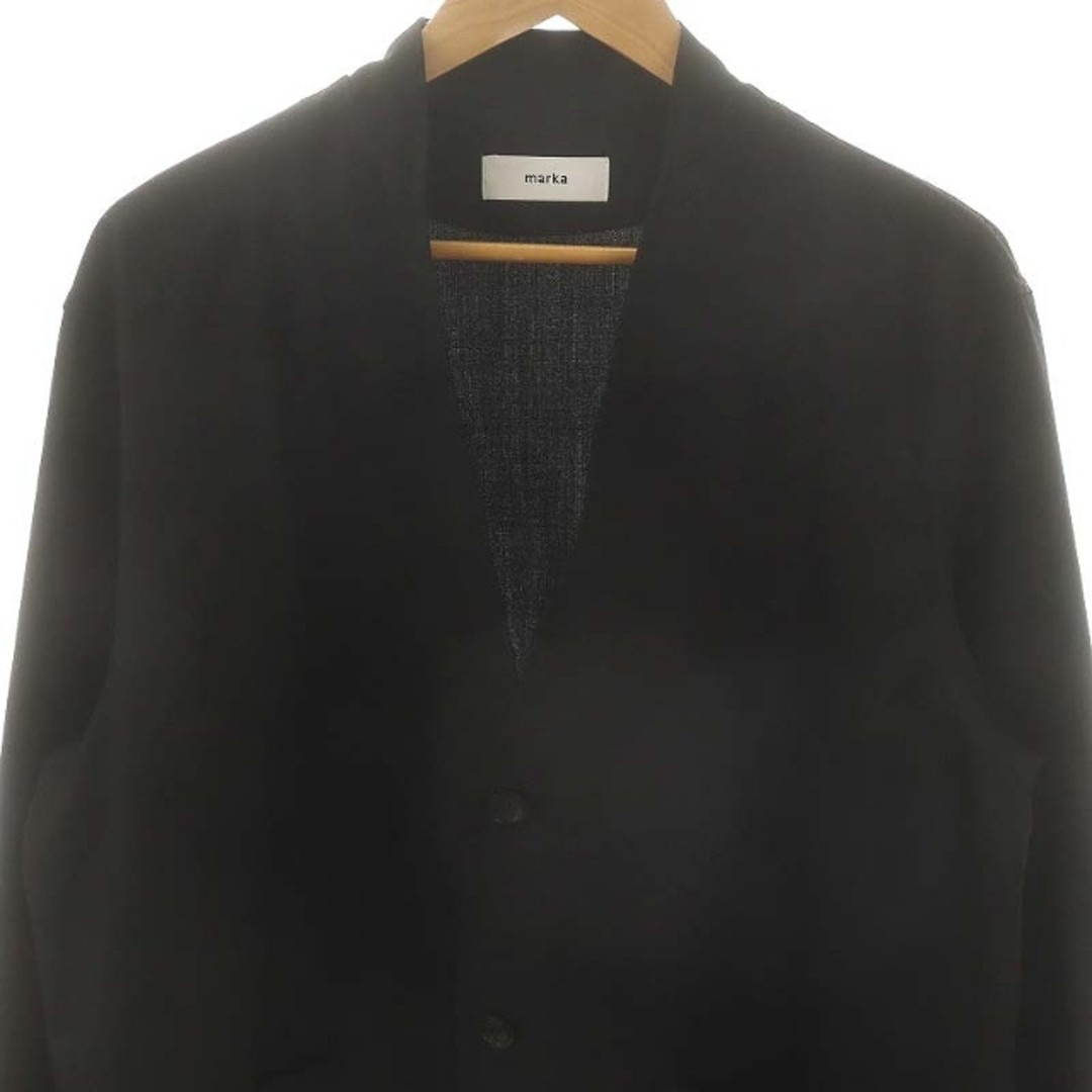 Marka TUMBLED WOOL TROPICAL LAPELLESS JACKET COLLAR LESS 2