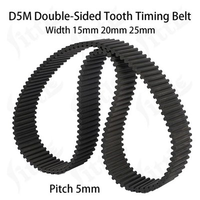 Gummi D5M Doppel-Zahnriemen D5M500 - D5M2250 Breite 15mm 20mm 25mm Tonhöhe 5mm