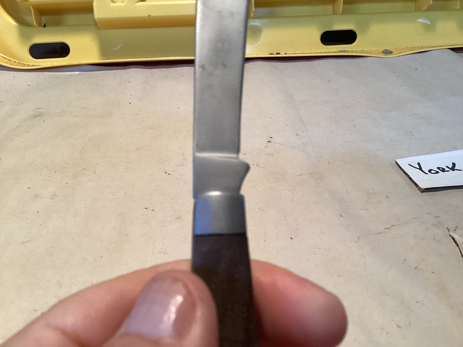 Vintage Klein model #H folding single blade pocket electrician knife