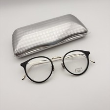 Eyevan 7285 724-2B c.1006 glasses Black Gold Round Frame Japan 45mm NEW