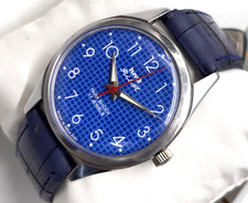 Vintage HMT Pilot Blue 17 Jewels Mechanical Hand Winding Men's Wrist Watch