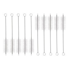10Pcs Straw Cleaner Brush Set 6 Inch Length 20mm OD Nylon Bristles White