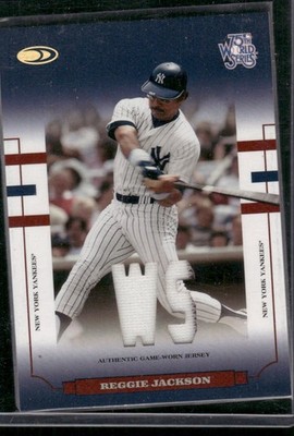 Reggie Jackson 2004 Donruss 75th World Series Game-Worn Jersey Dual #D /78