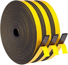 Dichtungsband Selbstklebend 12mm x 3mm 15m Schaumstoff Gummidichtung Schwarz