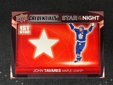 2021-22 Upper Deck Credentials #1S-7 John Tavares Star of the Night: 1st Star