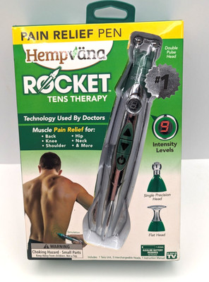 Hempvana Rocket Tens Therapy Pain Relief Pen - Silver/Green