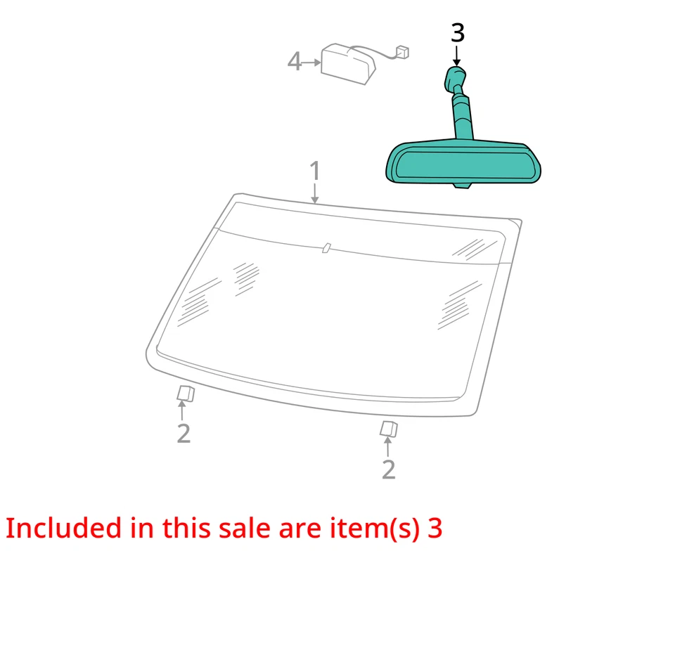 Rear View Mirror Automatic Dimming Without Microphone Fits 08-12 ESCAPE 1688137 - Image 3 of 4