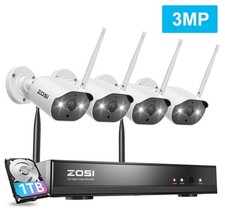 ZOSI 3MP Security Camera Home System Instant Alert 8CH NVR WIFI IP Night Vision