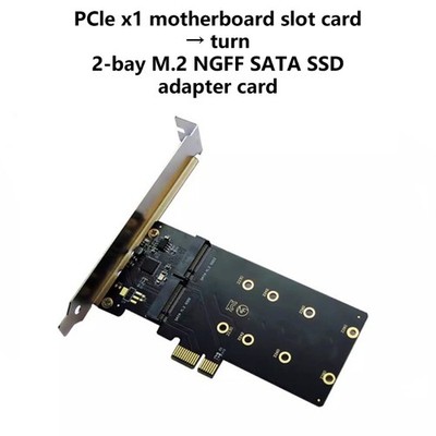 PCIE 1X M.2 NGFF SSDs 2 Port with Low Profile Brackets PCIE to 2 Port M.2 NGFF