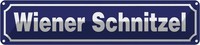Blechschild 10X46 Cm Wiener Schnitzel Essen Trinken Deko Geschenk Metall Schild