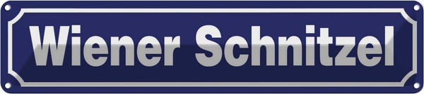 Blechschild 10X46 Cm Wiener Schnitzel Essen Trinken Deko Geschenk Metall Schild-image