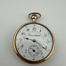 1912 Hampden 17j 12s Grade No.310 Open-Faced Gold Filled Pocket Watch - Works