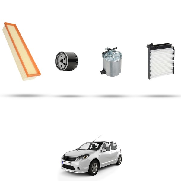 Hoffcar Inspektionsset Wartungskit 4 Filter FüR Dacia Sandero 1.5 Dci 50Kw-image