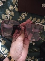 Women's Oversized Square Sunglasses Pink Tinted UV400 Plastic Frame A3085