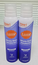 Lume Whole Body Deodorant Invisible Spray Women Aluminum Free 3.6oz Lot of 2