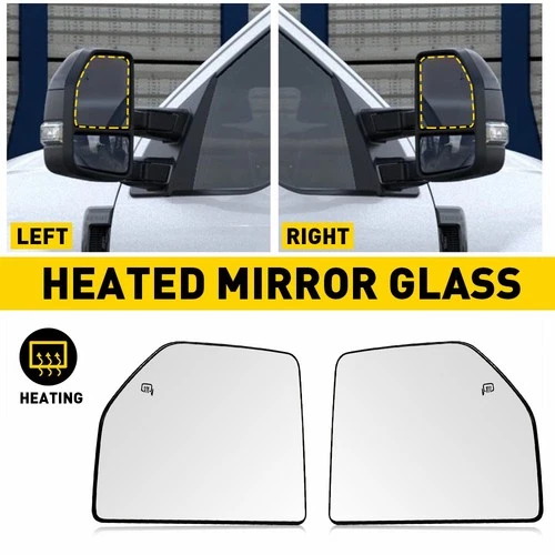 For 2017-2021 FORD SUPER DUTY F250 F350 F450 F550 LEFT RIGHT MIRROR GLASS HEATED