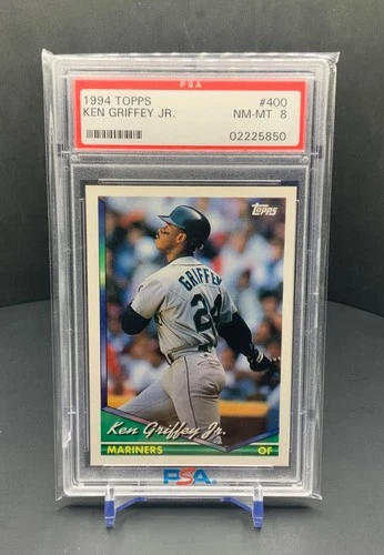 1994 Topps KEN GRIFFEY JR Card (#400) Graded PSA 8 NM-MINT Seattle Mariners LOOK