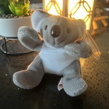 Ty Mel The Koala Beanie Baby 1996 Grey/White Tag Errors Rare Retired
