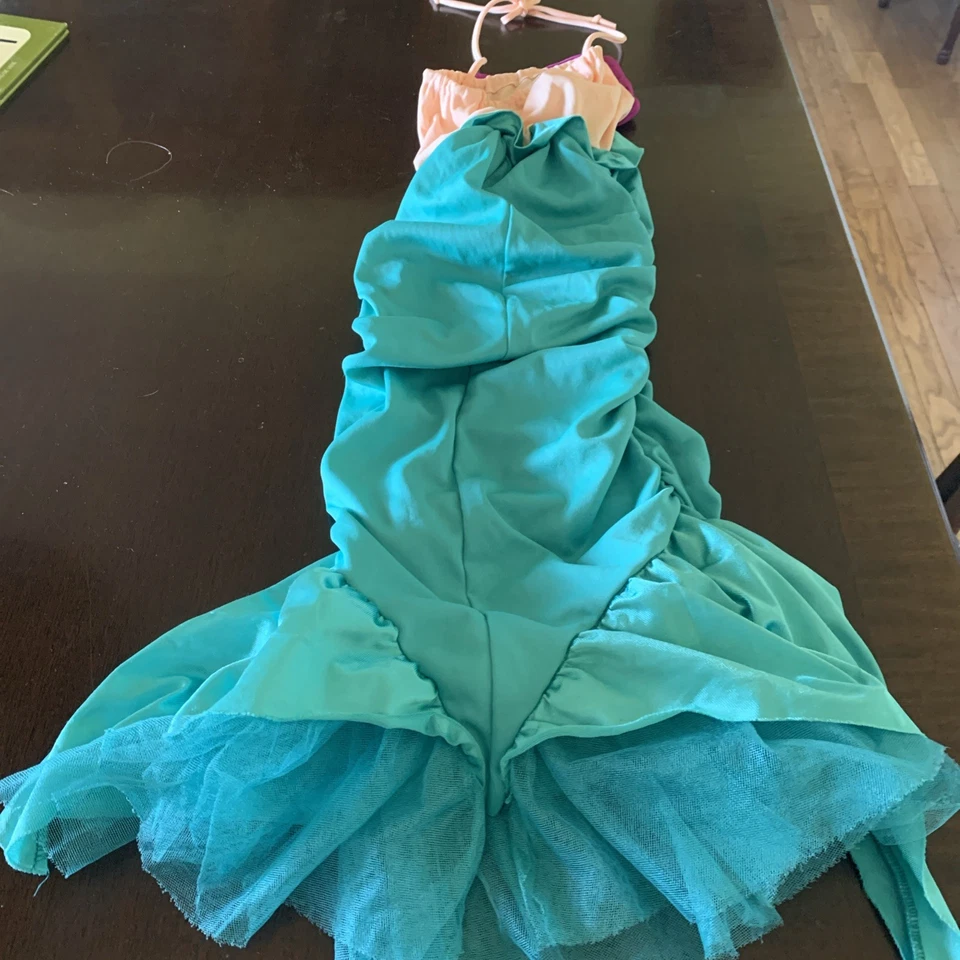 Disney Princesa Ariel Sirena Disfraz Vestido Artículos para Dormir Sin Tamaño Niño ☼ Foto 3 de 4