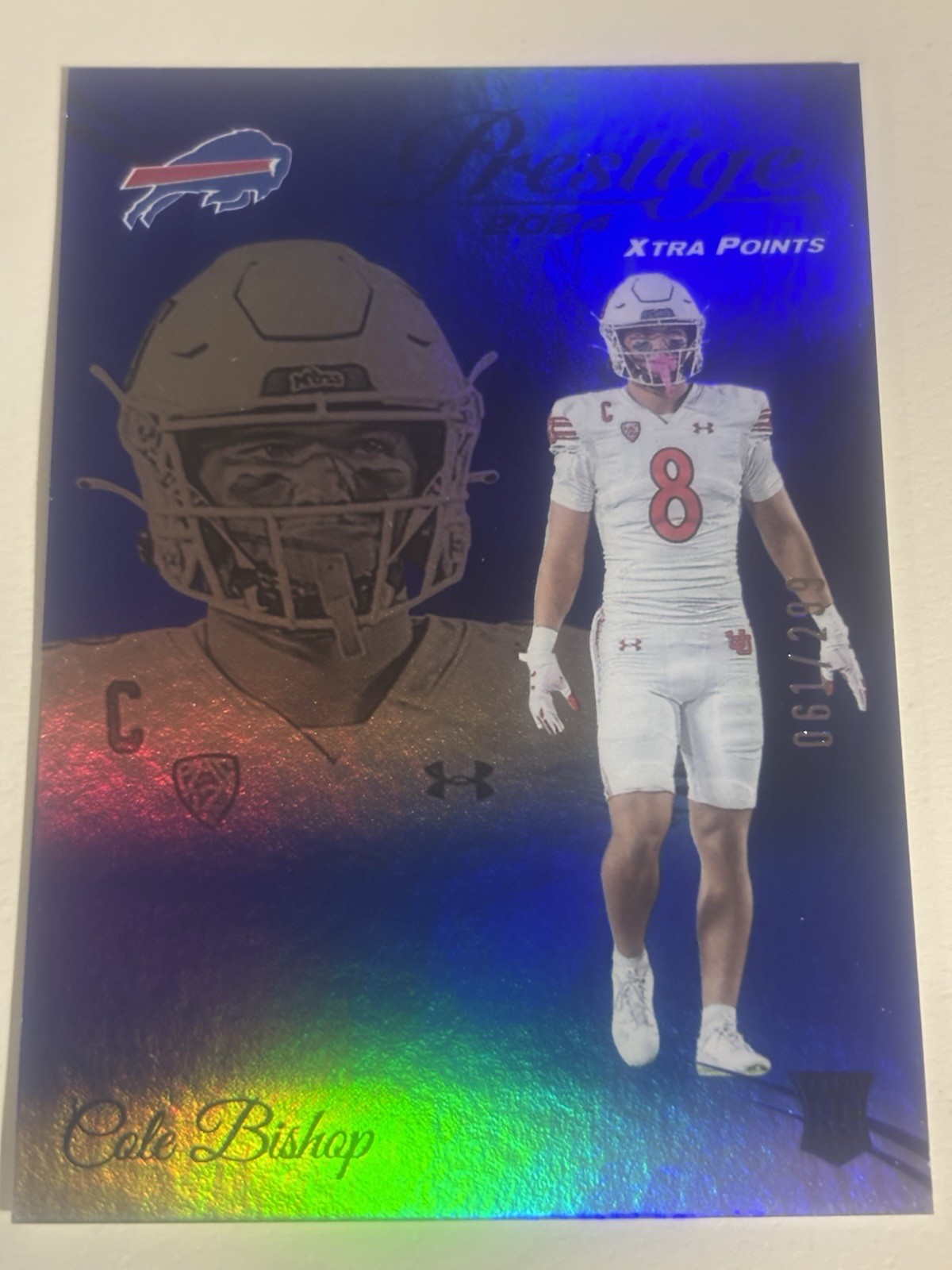 Cole Bishop Panini Prestige #384 Blue Premium Xtra Points