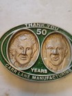 Rare Carr Lane Mfg Metal Desk Dish 50 Years Advertising Plaque — photo 1