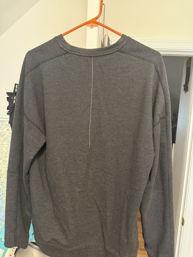 Lululemon City Sweat Crew Sweatshirt Gray Reversible Blue Geometric Men’s Large - 第 5/5 張圖片