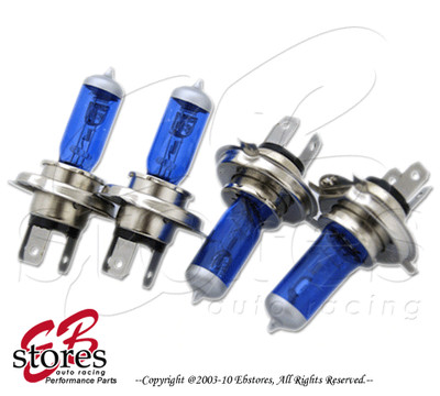 12V 60/55w H4 Super White 5000K Xenon Gas HID High Low Beam Light Bulb 4pcs
