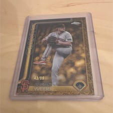 2025 Topps Gilded Collection Logan Webb Giants Gold Mini-Diamond Refractor /99