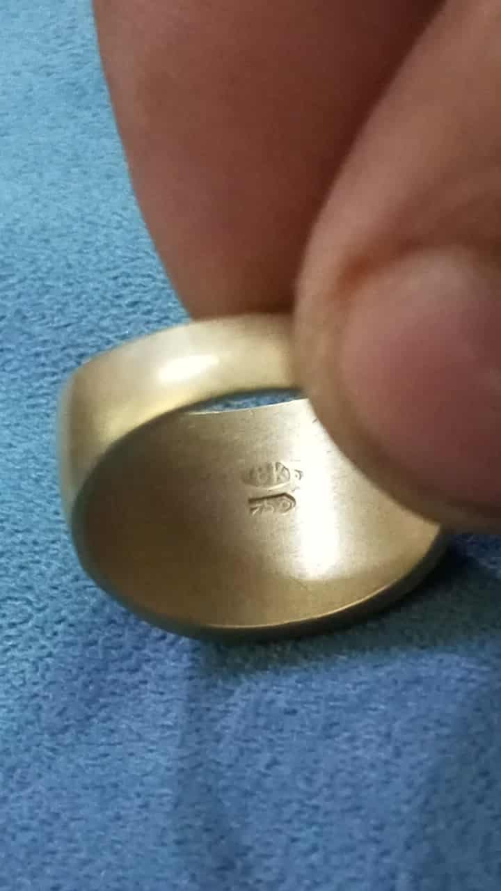 Classic Copper Ring with Geometric Patterns - Ant… - image 4