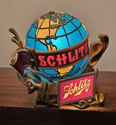 Vintage Schlitz Beer Cash Register Lighted Motion Globe Sign