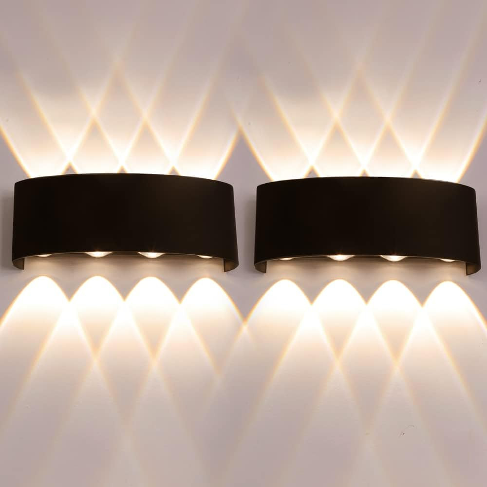 Applique LED Parete Esterno Interno 16W 1600LM Design Minimal IP65