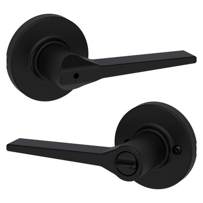 #ad #ad Kwikset Hollis Round Rose Matte Black Privacy Bed Bath Door Handle $16.95