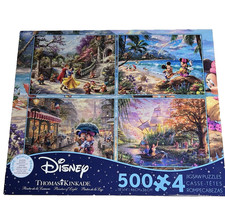 Thomas Kinkade Disney Puzzles 4 x 500 Piece Puzzles 2018 Complete 3 Sealed