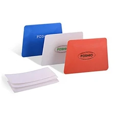 FOSHIO Vinyl Installing Tool Set Include White Hard Card, 4" Blue and Red Soft 