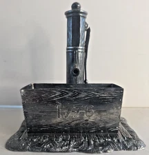 James W. Tufts Quadruple Silverplate Water Pump & Trough Business Card Holder