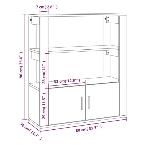 Wooden Sideboard Buffet Cabinet Storage Drawers Hallway Cupboard Shelf Table - Picture 9 of 11
