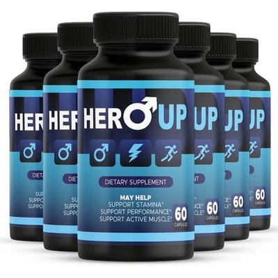 (6 Pack) Hero Up Men Enhancement Pills, HeroUp Male Health Support Capsules