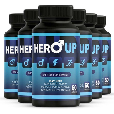#ad 6 Pack Hero Up Men Enhancement Pills HeroUp Male Health Support Capsules $72.95