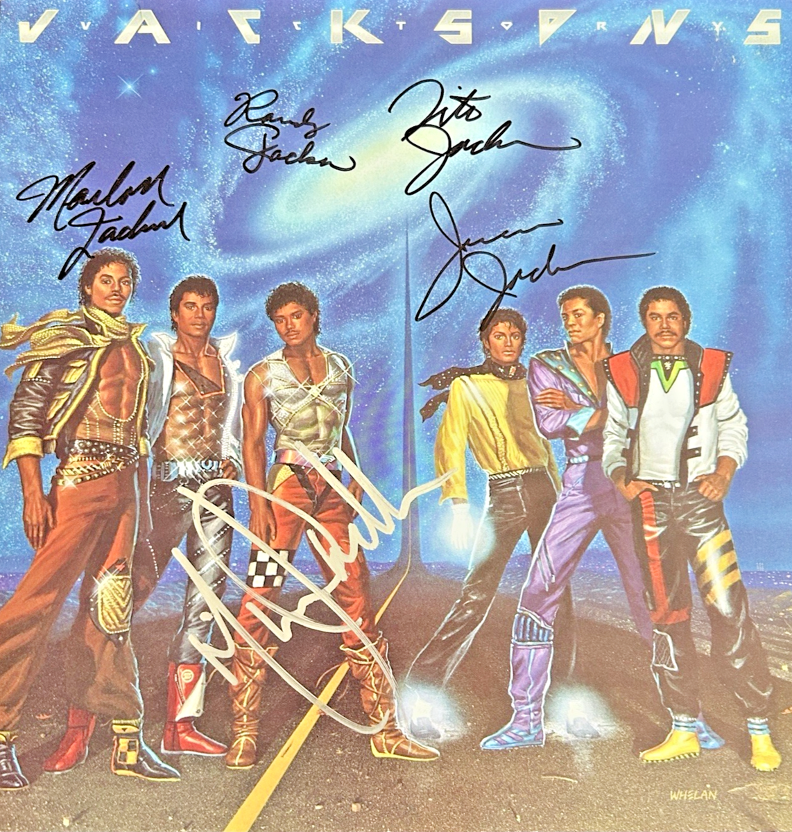 Michael Jackson Signed Victory LP The Jacksons x5 Autographs Full