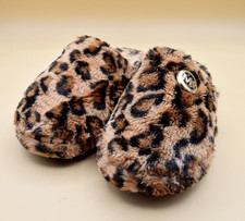 Michael Kors Jet Set Women's Slippers SZ 8 Faux Fur Brown Leopard Slide Logo