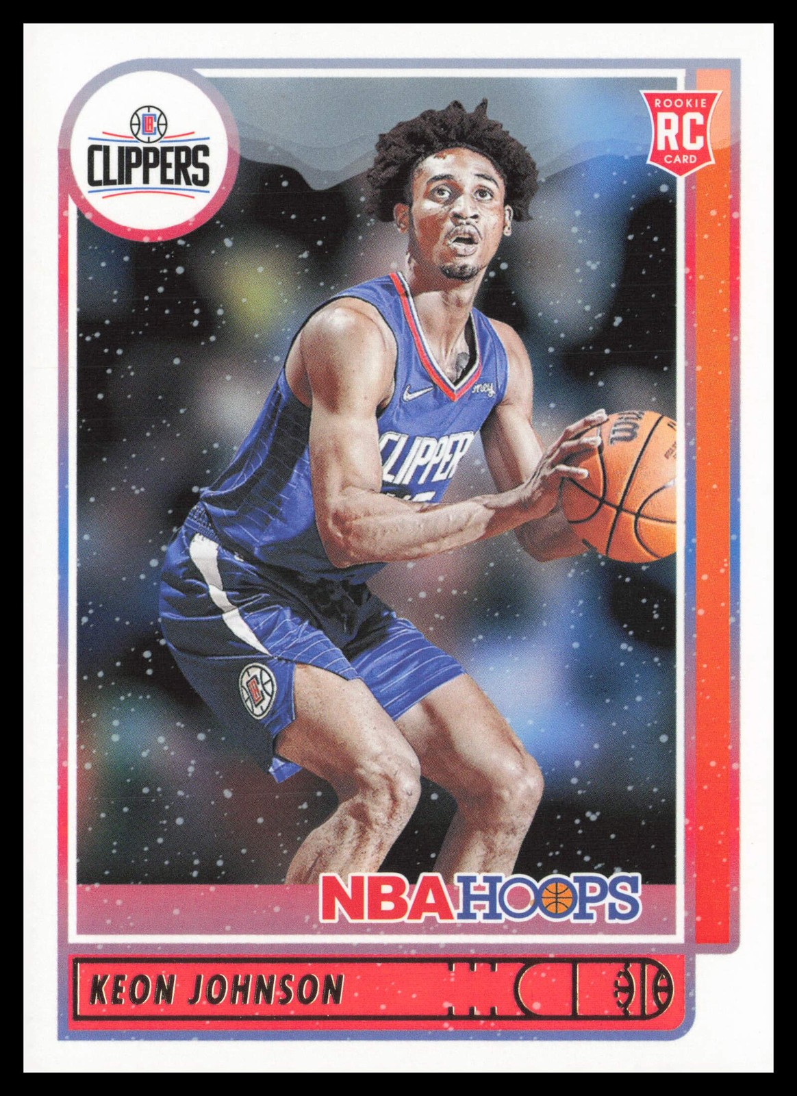 2021-22 Hoops Winter #205 Keon Johnson Los Angeles Clippers Basketball Card